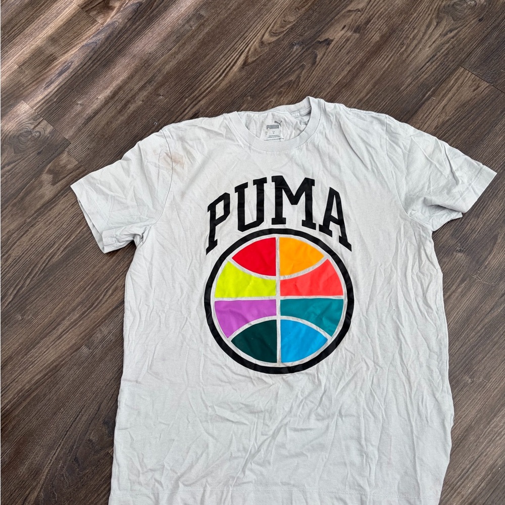 PUMA Multicolor Logo Short Sleeve Tee